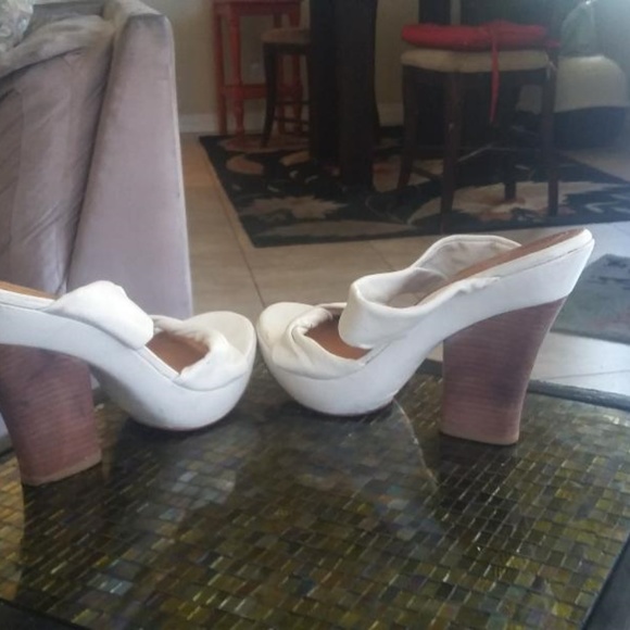 SOFT BUTTER LEATHER WHITE PLATFORM - Picture 3 of 5